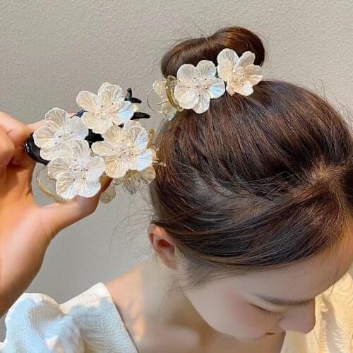 CN Women Hair Claws Simple Cute Shell Flower Hair Clips Lady Sweet Hair Clips Hair Holder Headband Fashion Hair Accessories