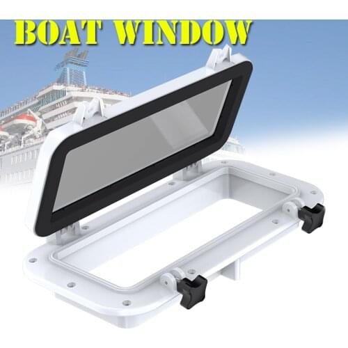 1 Pc 40x20cm WHITE Boat Ship Yacht Car Replacement Porthole Rectangular Waterproof Rubber Seal Skylight Cover RV Window Parts