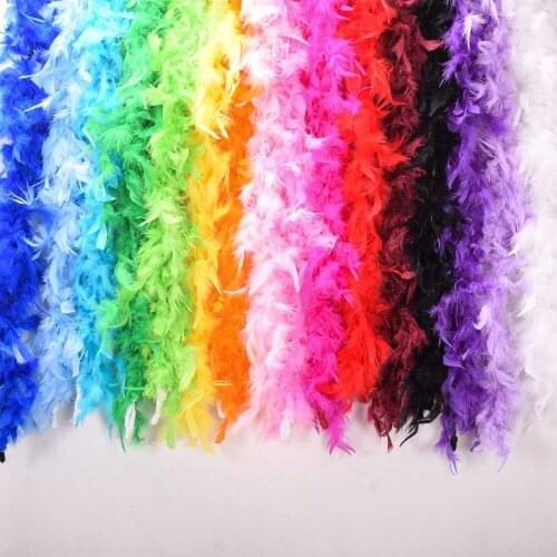 10PCS/lot Clothing Accessories Turkey Feather Multi Color Strip Fluffy Boa Happy Birthday Party Wedding Decorations Supplies