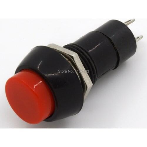 10pcs / lot PBS-11B 12mm reset (ON) - OFF round push button switch SPST pushbutton