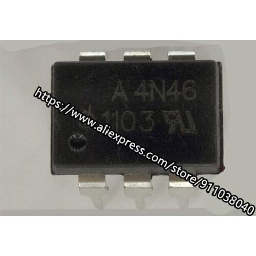 10pcs/lot Straight plug 4N46 HP4N46 HCPL-4N46 imported optocoupler IC chip DIP-6 feet