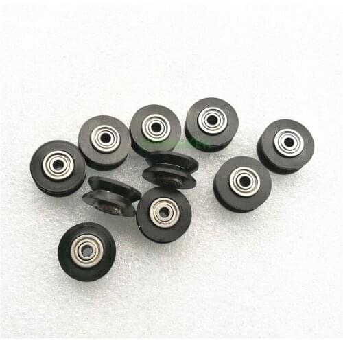 SWMAKER 10pcs OX CNC 3mm Bore wheel Smooth Dual Bearing V-Wheel Kit for V track like MakerSlide Reprap 3D printer fast ship