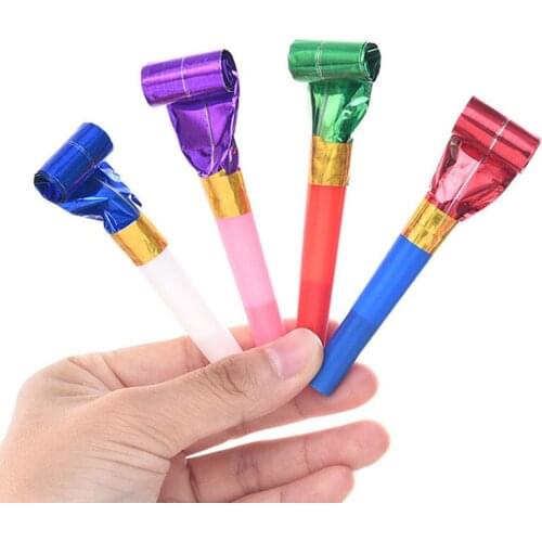 100Pcs Childrens Birthday Party Noise Makers Color Blowouts Festival Funny Prop Pinata Toys Kid Party Favors Gift Small Speaker