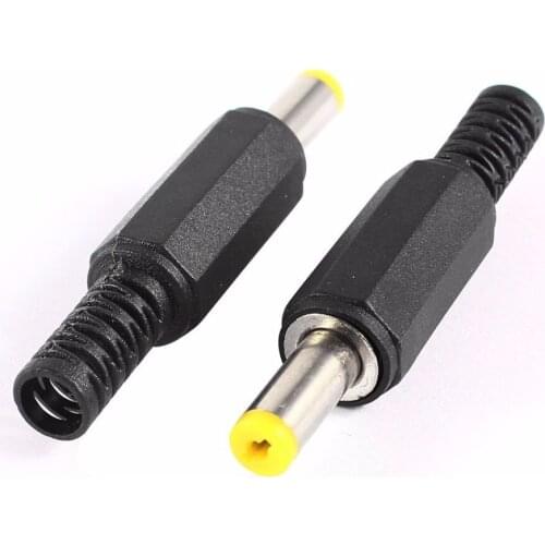 100pcs Plastic Cable Guard 4.0 x 1.7mm Male DC Power Plugs Connectors