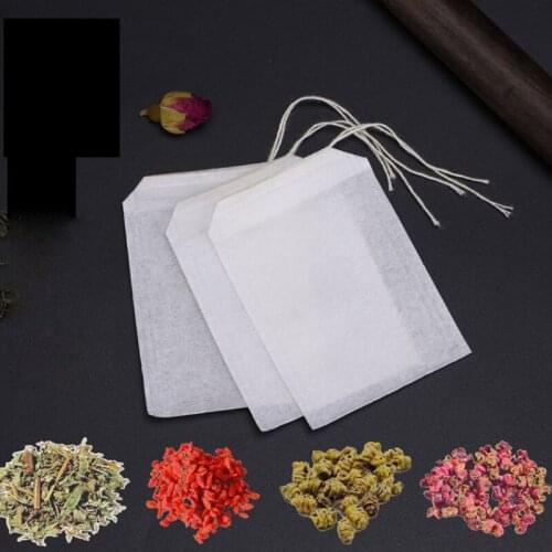 1000pcs/lot Empty Paper Teabags String Filter Paper Herb Loose Tea Bag Tea Strainer Infusers 5*7cm