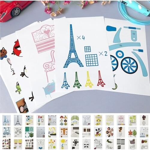 3d pen 3d painting paper graffiti board template copy board pattern random 20 reference drawings painting