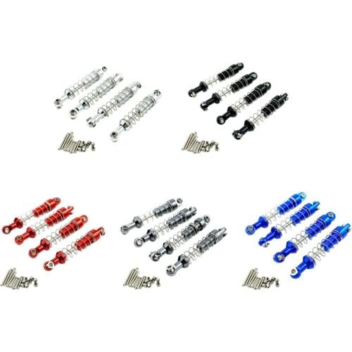 4 PCS RC Car Aluminum Shock Absorber Damper for MN D90 D91 99S WPL C14 C24 1:12 RC Off-Road Crawler Car Replacement