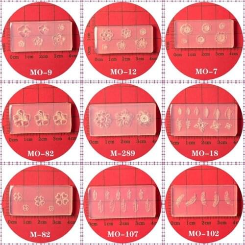 9 Pcs Five Petals Flower Ornaments Epoxy Resin Mold Nail Art Decor Silicone Mold T21F