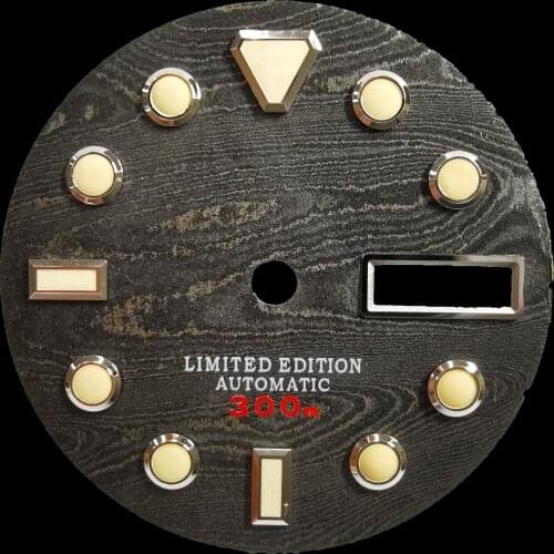 Seiko0 modified Damascus accessories SKX007/turtl/small MM Damascus steel dial