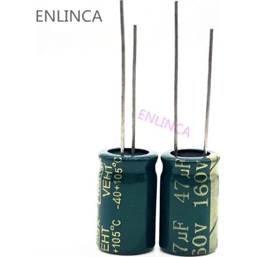 100pcs/lot S84 160v 47UF aluminum electrolytic capacitor size 10*17 47UF 20