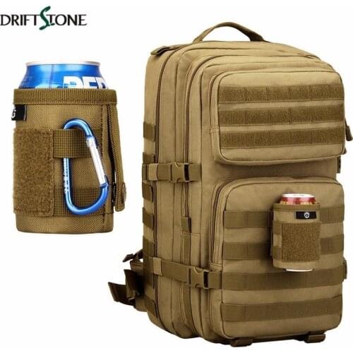 Army MOLLE System Water Bottle Bag D-ring Holder Pouch Durable Climbing Travel Hiking Sport Bags