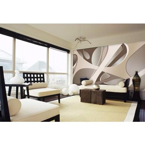 Bacal papel de parede 3d wallpaper mural European white minimalist bedroom living room TV backdrop stripes abstract mural