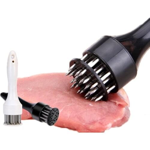 24-Pin Household Round Stainless Steel Steak Tender Meat Needle Pork Meat Tenderizer Rib Breaker Kitchen Cook Tools Meat Hammer