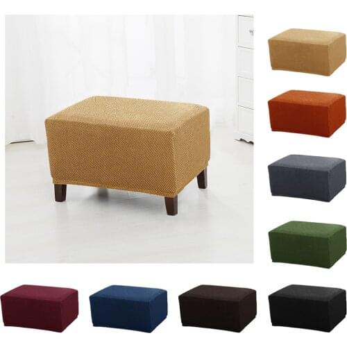 Slipcovers Stretch Fabric Footrest Sofa Slipcovers Footstool Covers Storage Ottoman Protector Covers for Home Office Shop Party
