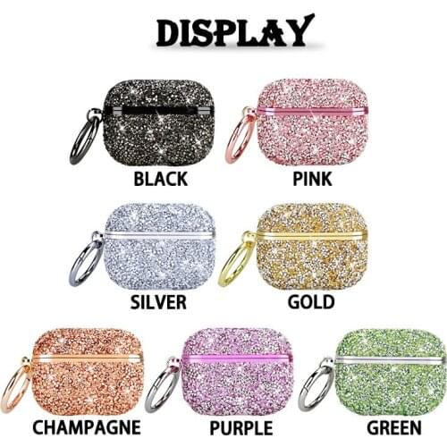 Electroplated Bling Diamond Glitter Case For Apple Airpods Pro Wireless Bluetooth Earphone Cover Case For Airpods 2 1 Air Pods