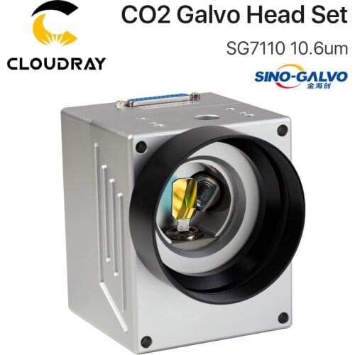 Cloudray 10.6um 10600nm CO2 Laser Scanning Galvo Head SG7110 Input Aperture10mm Galvanometer Scanner with Power Supply Set