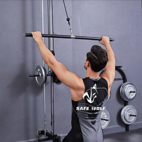 Lenght 110CM Lat Pull Down Bar Pully Cable Attachments Biceps Triceps Back Blaster Detachable Resistance Bands Straight Bar