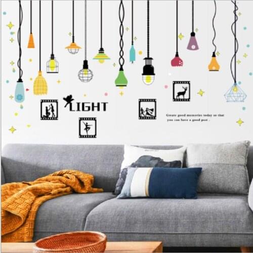 Home Wall Sticker For Kids Room Kawaii Modern Wall Art PVC Self-adhensive Wall Sticker Living Room Bedroom Hotel Decoration
