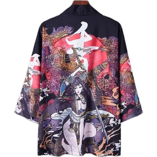 Yukata Women Kimono Cardigan Japan Kimonos Asia Clothes Summer Print Shirt Top Casual Kimonos Kawaii Kimono Cosplay Costume 1915