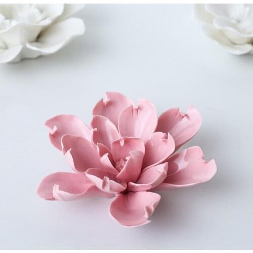 Chinese Ceramic Phalaenopsis Rose Flower Wall Hanging Home Background Wall Mural Crafts Lobby Hotel Hall Wall Sticker Ornaments