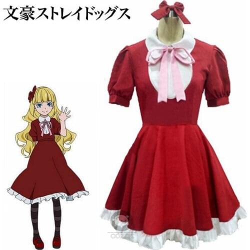 Anime Bungou Bungo Stray Dogs Port Mafia Ogai Moris Manifestation Elise Outfit Dress Clothing Anime Manga Cosplay Costume