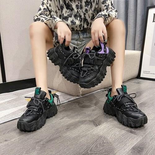Casual Women Sneakers High Heels Platform Sports Shoes Autumn Thick Bottom Walking Shoes 2021 Breathable Vulcanized Shoes