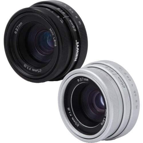 NEWYI 25mm F1.8 Mini CCTV C Mount Wide Angle Optical Lens for Sony for Nikon for Canon DSLR Camera