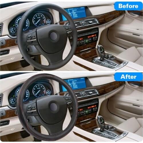 Breathable type steering wheel hub Breathable sewing steering wheel cover DIY car classic steering cover soft braid on wheel