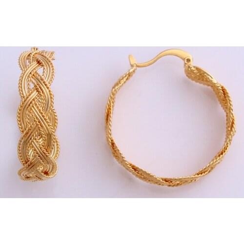 Hot Round Earrings Rose Gold Fansheng Brand Womens Jewelry Copper Material