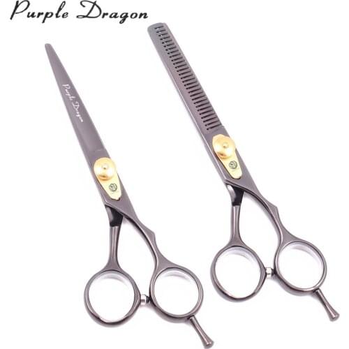 Hairdresser Scissors Professional 5.5" Purple Dragon JP Steel 1020# Thinning Scissors Hair Cutting Shears Finger Rest Wholesale