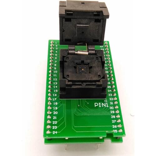 QFN48 MLF48 Programming Socket IC Test Adapter Pitch 0.4mm Clamshell Chip Size 6*6 Flash Adapter Burn in Socket SMD adapter