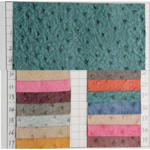 Ostrich grain decoration embossed Ostrich leather PU leather for Sporting goods, luggage, shoes, belts, furniture