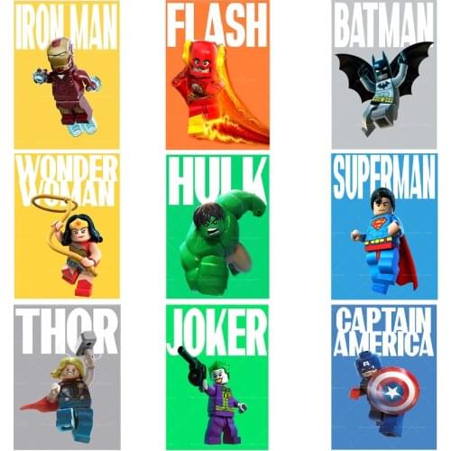 Marvel Superhero Spiderman Captain America Hulk Hero Canvas Painting print Mural Children Room Kids Birthday Home Decoration