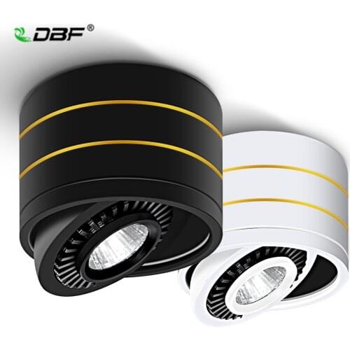 [DBF]360 Degrees Rotation Surface Mounted Downlight 5W 7W 9W 15W Dimmable Ceiling Spot Light Angle Adjustable Spot Light AC 220V