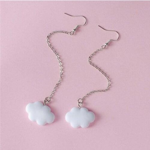 Korean Style Dangle Earring Cute Simple Long Chain Cloud Earrings SImple Ladies Fashion Ears Jewelry for Women