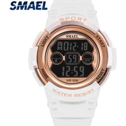 SMAEL Women Sport Waterproof Watch Women Watches Electronic Casual Fashion Sport Wristwatches LED Lady Clock relogios masculino