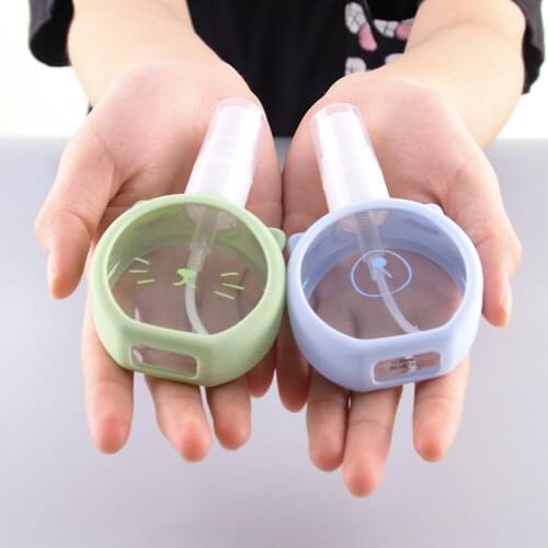 1Pc/2Pc 55ml Travel Refillable Eliquid Spray Alcochol Bottle Empty Container For Cosmetics Portable Perfume Atomizer Moisturize