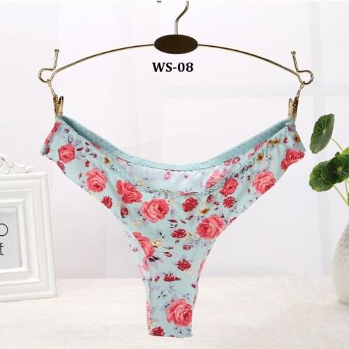 1pcs Floral Brazilian Bikini Panties Briefs for Women Sexy Thongs Womens Seamless Underpants Underwear Female Calcinha Lingerie
