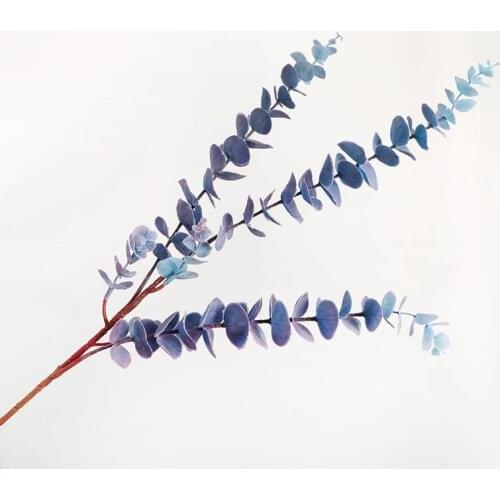 1pc Artificial Eucalyptus Stem Realistic Artificial Eucalyptus Plant Faux Plant Stem Home Decor Accessories Photography Props