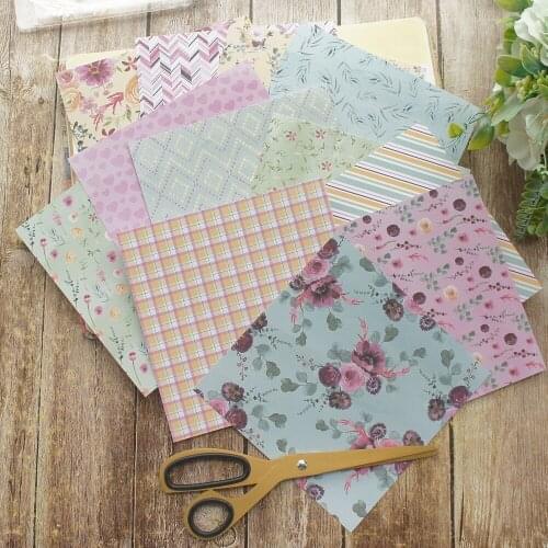 24 Sheets DIY 12 Style 15.2*15.2cm Flower Leave Under Sky Craft Paper Scrapbooking Creative Paper DIY Gift Use