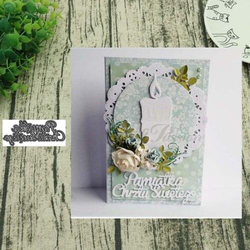 AddyCraft Polish language Baptismal souvenir Metal Cutting Dies Stencils Scrapbooking Album Paper Decorative Craft