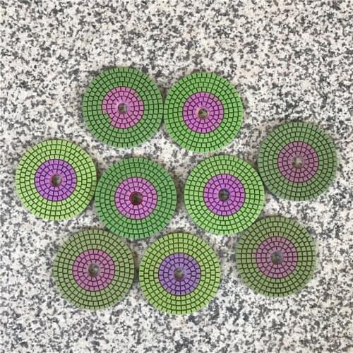 Diamond Polishing Pad 4 inch (100 mm) Wet Sander Disc for Granite Stone Resin Circle Polishing Wheel 9 Pcs/lot
