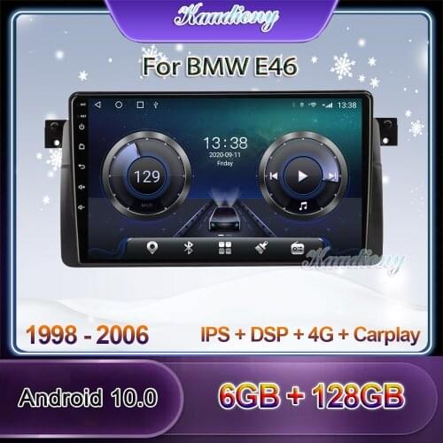 Kaudiony 9" Android 10.0 Car Radio For BMW E46 316 318 325 320 Car DVD Multimedia Player Auto GPS Navigation Stereo 4G 1998-2006