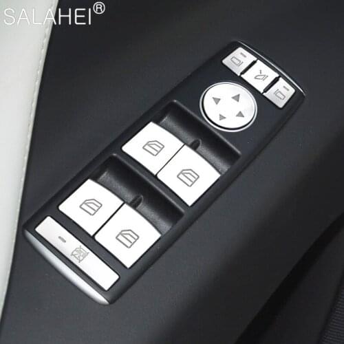 Central Control Panel Glass Rising Window Button Frame Steering Wheel Sticker Auto Parts For Tesla Model X Accessories Interior