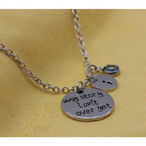 Personality Round Pendant Necklace For Women Customer Name Stainless Steel Crystal Birthday Stone Adjustable Chains Choker 2021