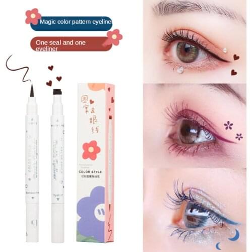 Color Eyeliner Starry Sky Purple Blue Brown Ultra-fine Waterproof Non-smoothing Stage Makeup Liquid Eyeliner Makeup