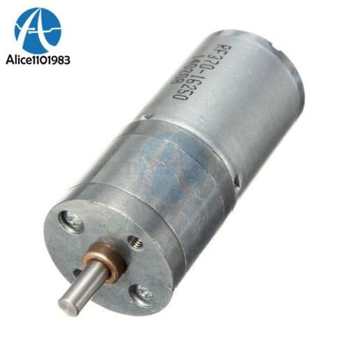 DC 12V 60RPM Reduction Gear Motor Powerful High Torque Electric Gear Box Motor 25mm diameter