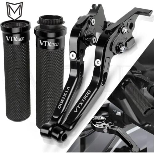 For Honda VTX1300 VTX 1300 C VTX1300C Retro Motorcycle Accessories CNC Brake Clutch Levers Handlebar Hand Bar Grips Set