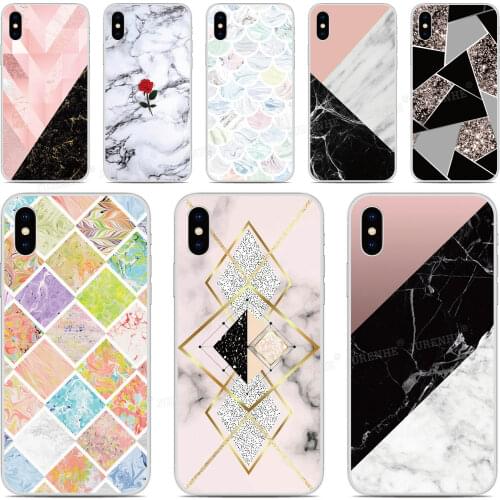 Geometric Marble Cover For Alcatel 3 3L 3V 3X 1 3C 1C 1X 1V 1S 2019 Case For Alcatel 1SE 1S 1V 3L 3C 1A 1B 2020 Phone Case