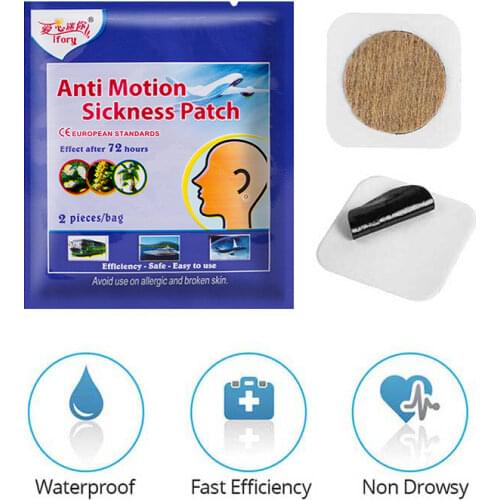 Ifory Drop Ship 100 Bag=200 Pieces Relief Nausea Vomiting Prevent Travel Motion Sickness Seasickness Pad Family Necessary